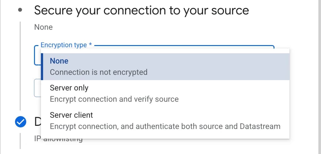 11.23 Encryption type