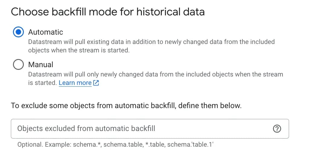 11.29 Choose backfill mode