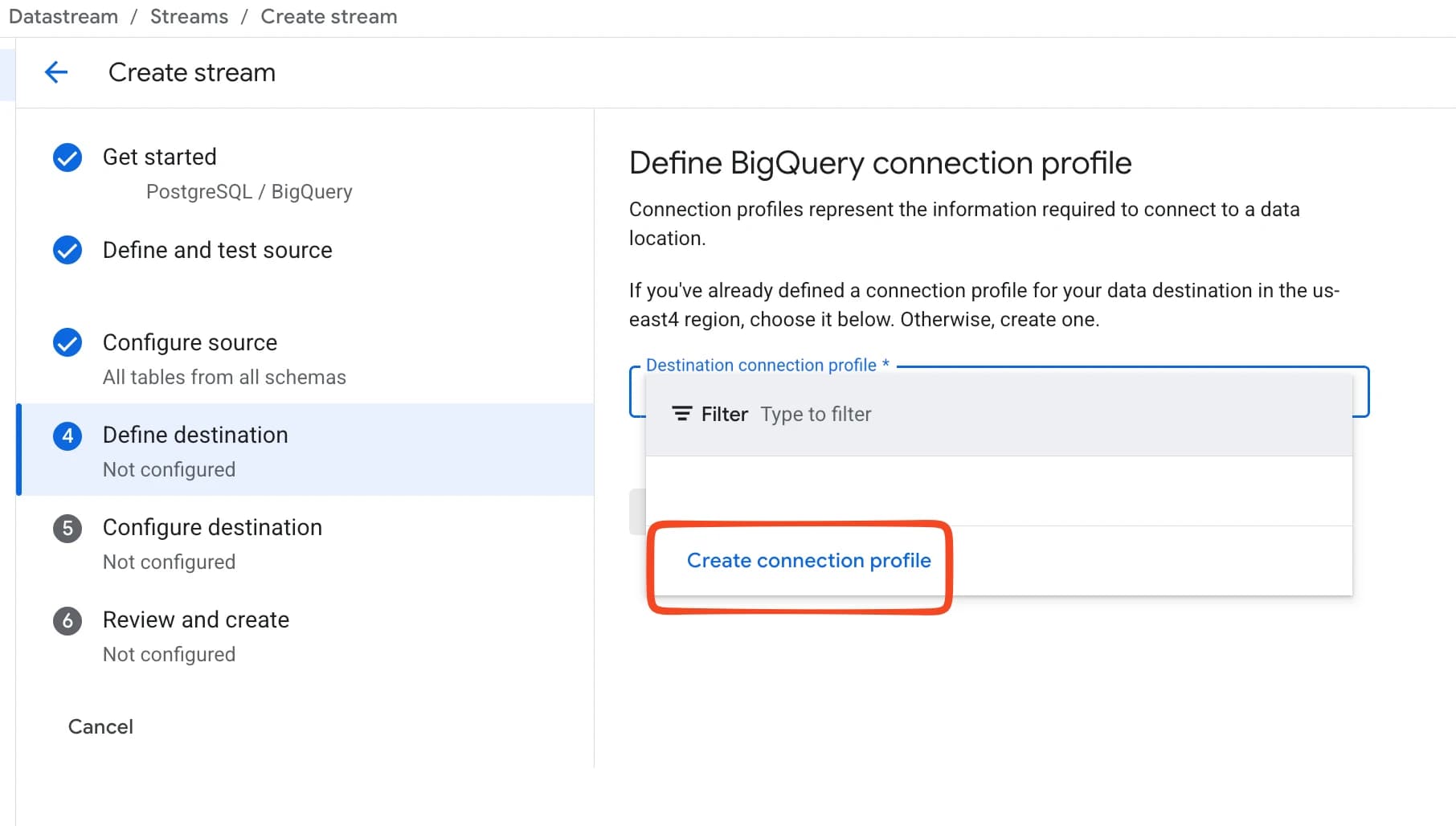 11.31 Create new connection profile