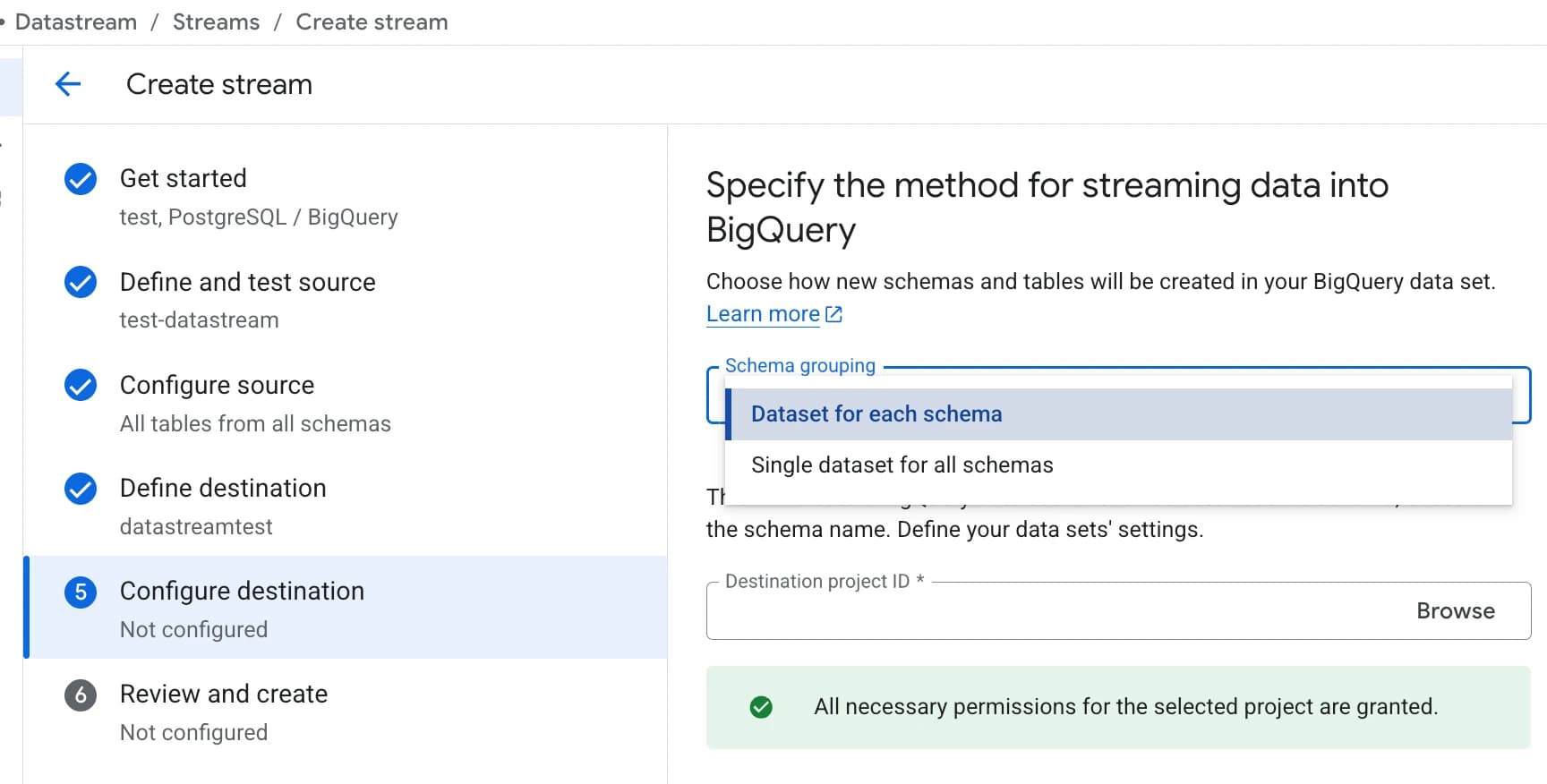 11.33 Single dataset for all schemas