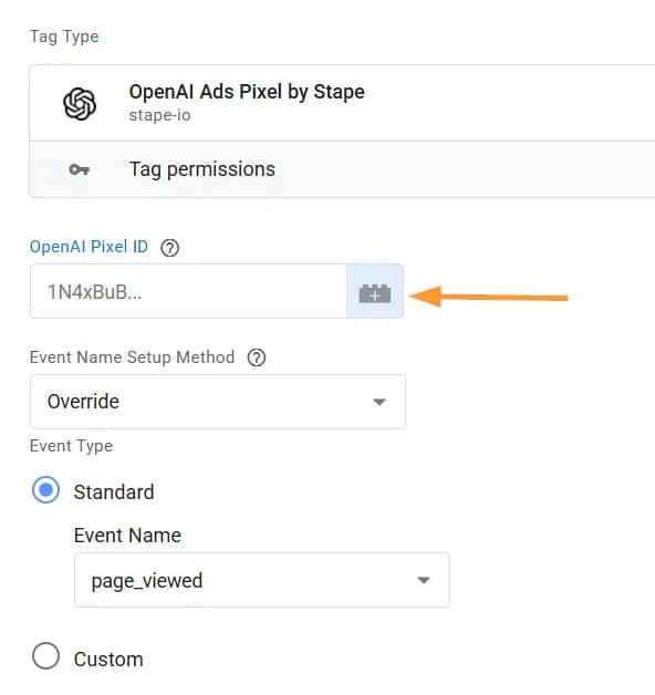 12.12 OpenAI pixel tag setup
