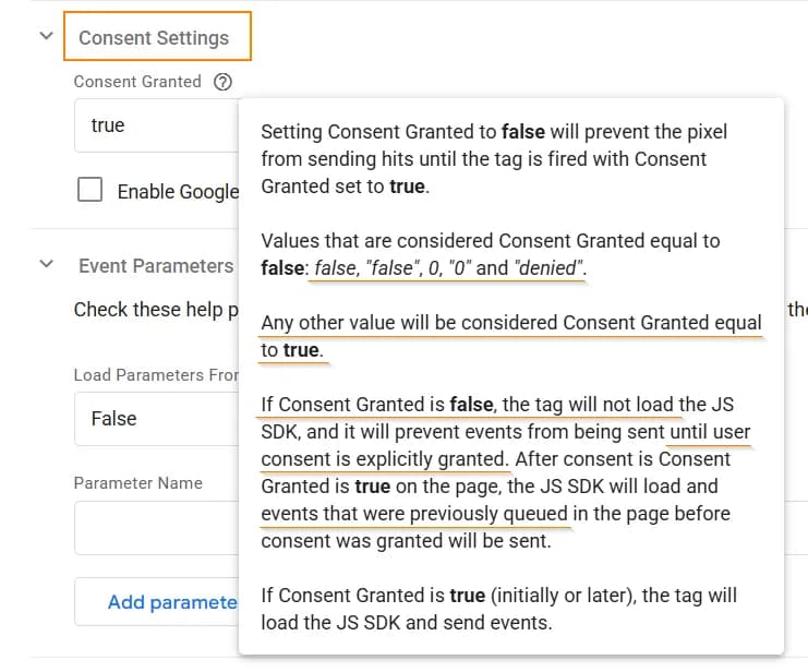 12.18 GTM consent settings tooltip