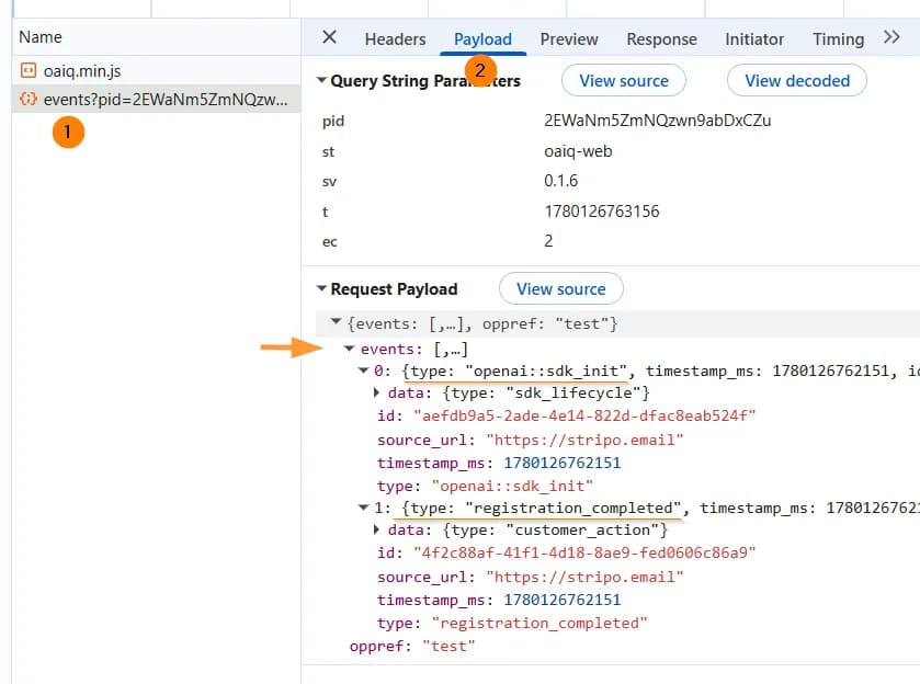 12.27 Inspect event payload data