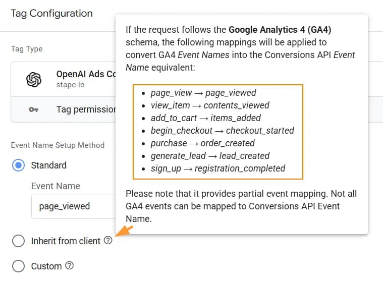 12.36 Conversions API mapping details