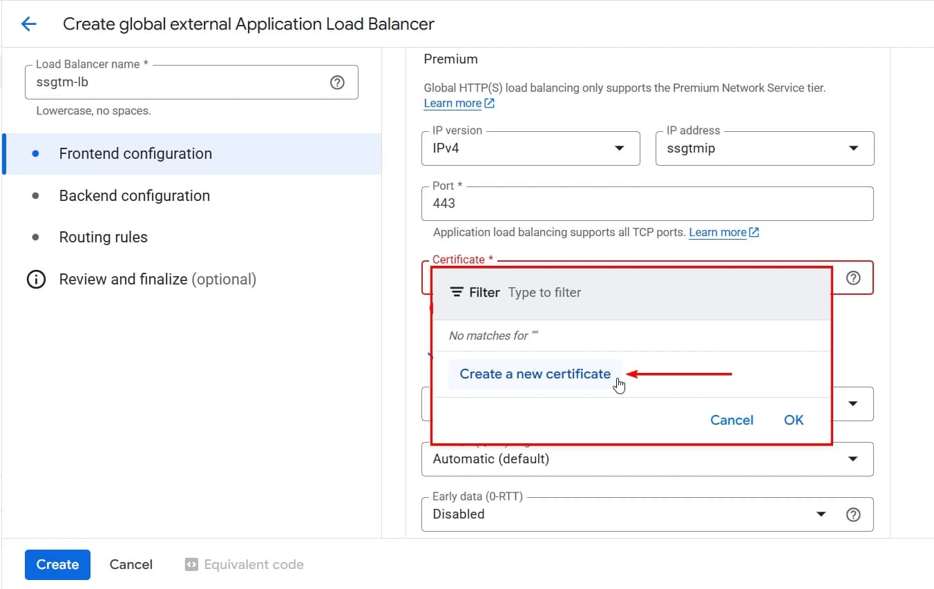 9.23 Create a new certificate
