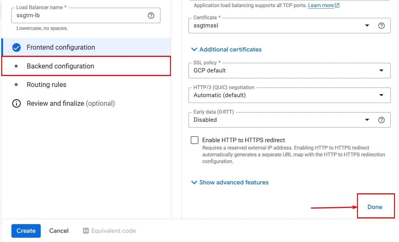 9.25 Backend configurations