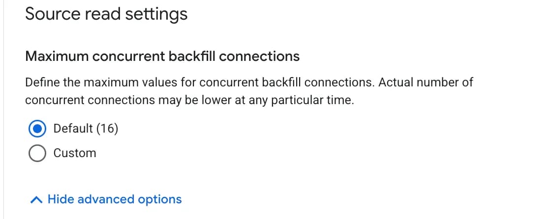 11.30 Maximum concurrent backfill connections