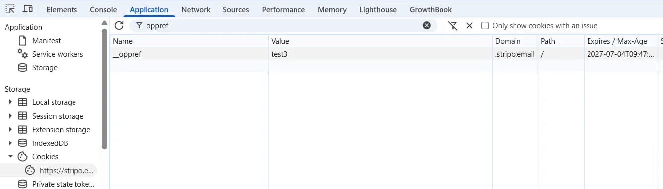 12.57 Cookie parameters browser verification