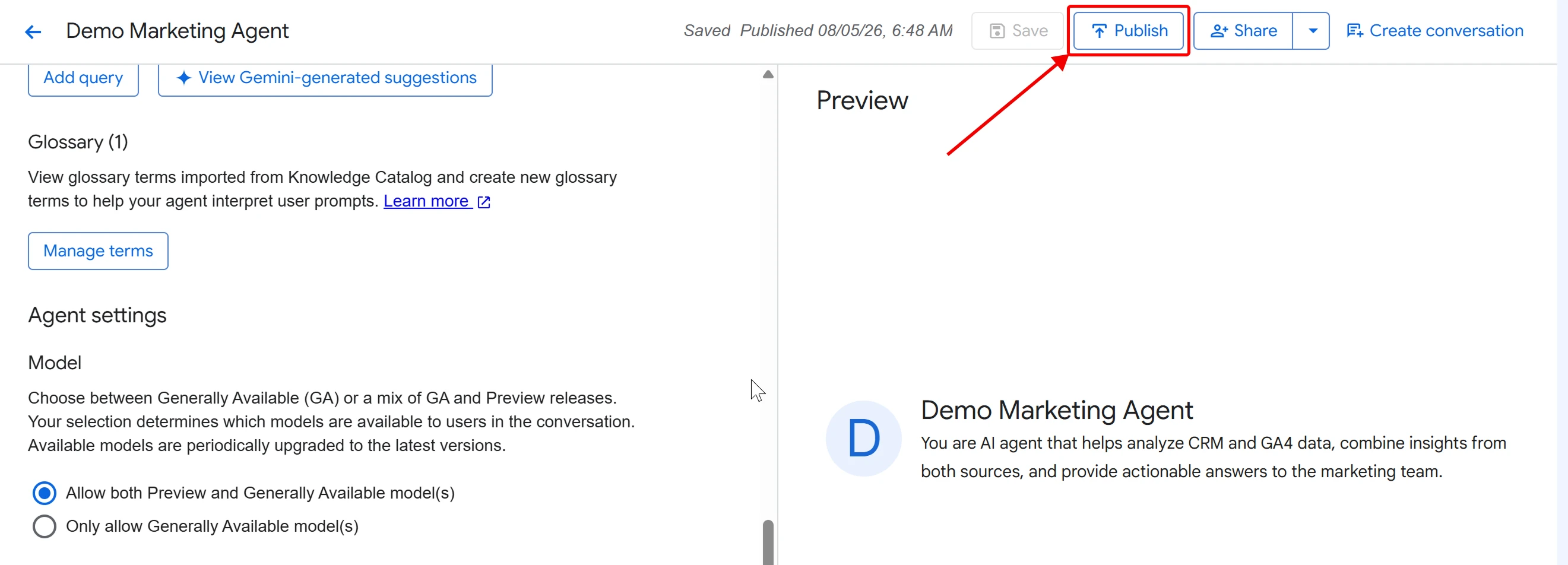 13.16 Publish agent